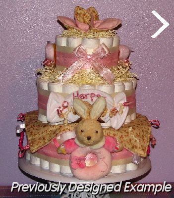 bunny cake.JPG - "Harper" Bunny Diaper Cake